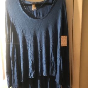 Free people blue thermal top.